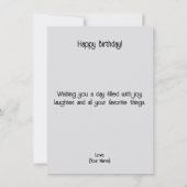 Cute Bear Birthday Card (Rückseite)