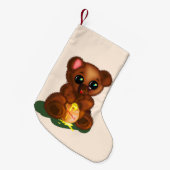 Cute Bear Christmas Stockings Kleiner Weihnachtsstrumpf (Vorderansicht (hängend))
