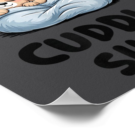 Cute Bear Couple This Is Our Cuddle  Poster (Ecke)