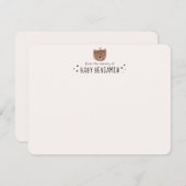 Cute Bear Crown Baby Boy Nursery Note Card Einladung (Vorne/Hinten)