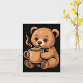Cute Bear Design For Bear Lover And Bear  Karte (Gelbe Blume)
