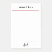 Cute bear dump it here  post-it klebezettel (Vorderseite)