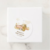 Cute Bear Explorer World Map Airplane Baby Shower  Geschenkanhänger (Beispiel)