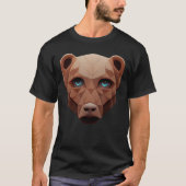Cute Bear Head Polygon Low Poly Bears 1 T-Shirt (Vorderseite)