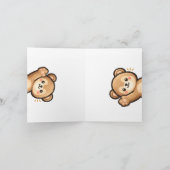 Cute Bear Hi Folded Card | Kawaii Invitation Einladung (Innenseite)