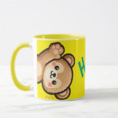 Cute Bear Hi Yellow Mug | Kawaii Coffee Cup Tasse (Links)