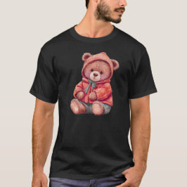 Cute Bear Illustration Nature Style Design T-Shirt