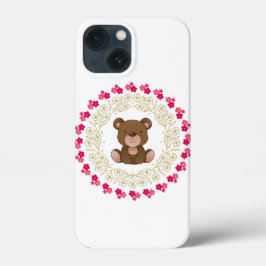Cute bear in a floral wreath Case-Mate iPhone hülle