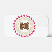 Cute bear in a floral wreath Case-Mate iPhone hülle (Rückseite (Horizontal))