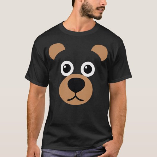 Cute Bear Kids Women Men Cute Bear Face Halloween T-Shirt (Vorderseite)