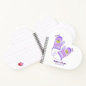 Cute Bear Mittens Personalized Valentines Day Gift Notizblock (Innenseite)