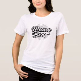  Cute bear-mom Black & White Design Tri-Blend Shirt