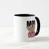 Cute bear-mom Text Illustration Tasse (VorderseiteRechts)