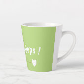 Cute Bear “Oops!” Green Latte Mug – Kawaii Bear  Milchtasse (Rechts)