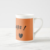 Cute Bear “Oops!” Orange Specialty Mug–Kawaii Bear Porzellantasse (Rechts)