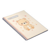 Cute Bear Pastel Notebook Notizblock (Rechte Seite)