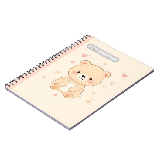 Cute Bear Pastel Notebook Notizblock (Linke Seite)