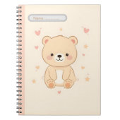 Cute Bear Pastel Notebook Notizblock (Vorderseite)