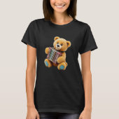 Cute bear playing the accordion. T-Shirt (Vorderseite)