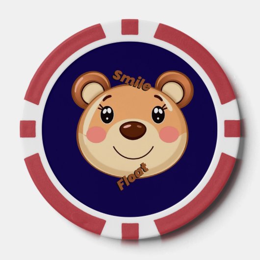 Cute Bear Smile Pokerchips (Vorderseite)