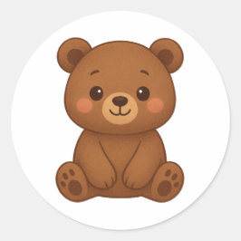 Cute Bear Sticker – Adorable Kawaii Teddy Bear Ill