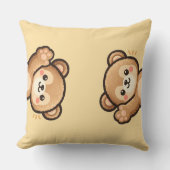 Cute Bear Throw Pillow | Kawaii Home Decor Cushion Kissen (Vorderseite)