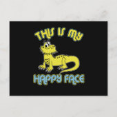 Cute Bearded Dragon This Is My Happy Face Bearded Postkarte (Vorderseite)