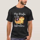 Cute Bearded Dragon Valentines Day Beardie Reptile T-Shirt (Vorderseite)