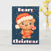 Cute Beary Christmas Card Karte (Gelbe Blume)