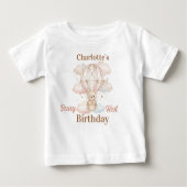 Cute Beary First Girl Birthday Baby T-shirt (Vorderseite)
