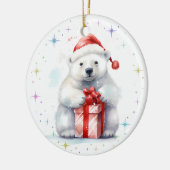 Cute Beary Merry Christmas Granddaughter Keramik Ornament (Links)