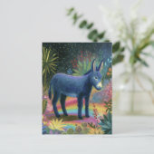 Cute Beautiful Donkey Postkarte (Stehend Vorderseite)