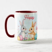Cute Beautiful Easter Bunnies Modern Collection Tasse (Links)