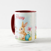 Cute Beautiful Easter Bunnies Modern Collection Tasse (Vorderseite Links)