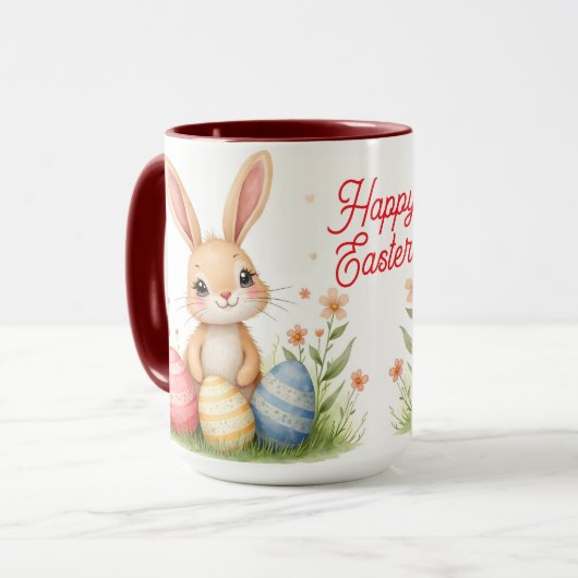 Cute Beautiful Easter Bunny Popular Collection Tasse (Vorderseite Links)