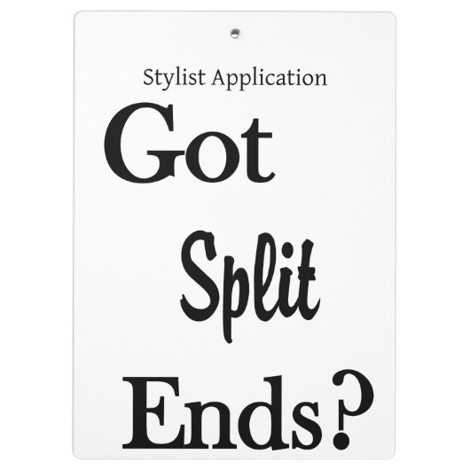 Cute Beauty Salon Barbershop Clipboard  Klemmbrett (Rückseite)