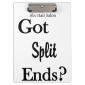 Cute Beauty Salon Barbershop Clipboard  Klemmbrett (Vorderseite)