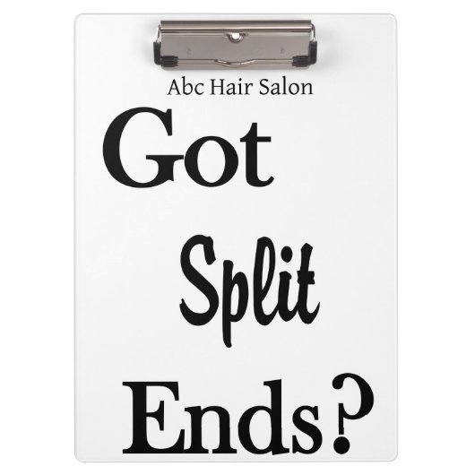 Cute Beauty Salon Barbershop Clipboard  Klemmbrett (Vorderseite)
