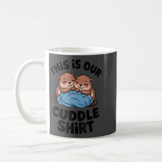 Cute Beaver Couple This Is Our Cuddle Kaffeetasse (Links)