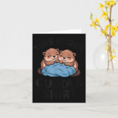 Cute Beaver Couple This Is Our Cuddle  Karte (Gelbe Blume)