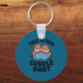 Cute Beaver Couple This Is Our Cuddle  Schlüsselanhänger (Vorderseite)