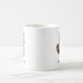 Cute Beaver Reading a Book Custom Kaffeetasse (Mittel)