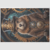 Cute Beaver Steampunk with Hat Seidenpapier (Vorderseite)