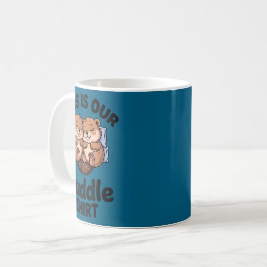 Cute Beavers Holding Hands This Is Our Cuddle Kaffeetasse (Vorderseite Links)