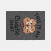 Cute Beavers This Is My Cuddle Fleecedecke (Vorderseite (Horizontal))