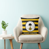 Cute Bee Baby Birth Stats Throw Pillow Kissen (Stuhl )
