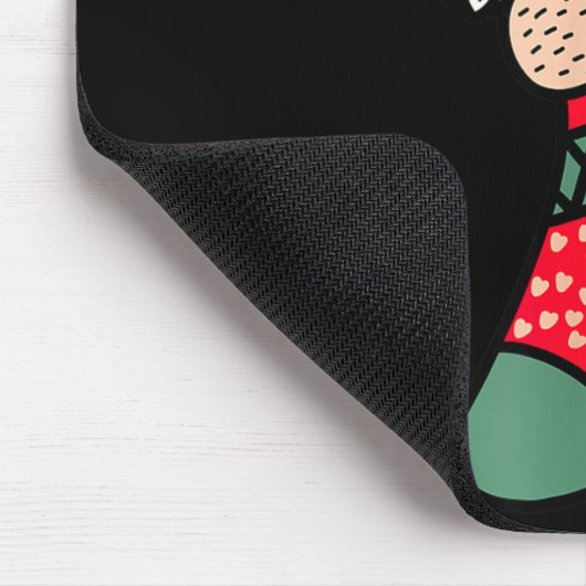 Cute Bee Baby Bumblebee In Christmas Sock Xmas Paj Mousepad (Ecke)