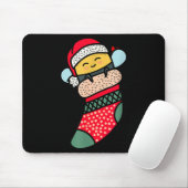 Cute Bee Baby Bumblebee In Christmas Sock Xmas Paj Mousepad (Mit Mouse)