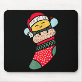 Cute Bee Baby Bumblebee In Christmas Sock Xmas Paj Mousepad (Vorne)