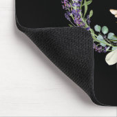 Cute Bee Bow Lavender Flower Heart Botanical Natur Mousepad (Ecke)